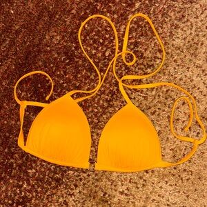 aerie Bright Orange/Yellow Triangle Bikini Top